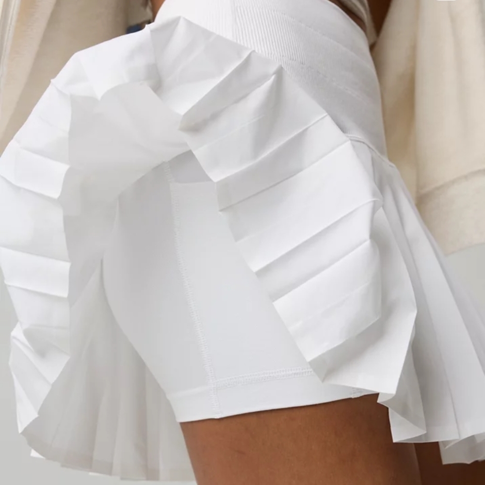 aerie White Pleated Mini Skirt - Picture 3 of 3